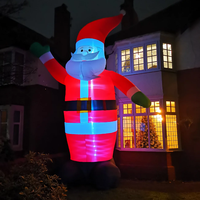 Tenue de Père Noël gonflable géante lumineuse avec lumières LED intégrées à longue durée de vie pour événements commerciaux extérieurs de fin d'année