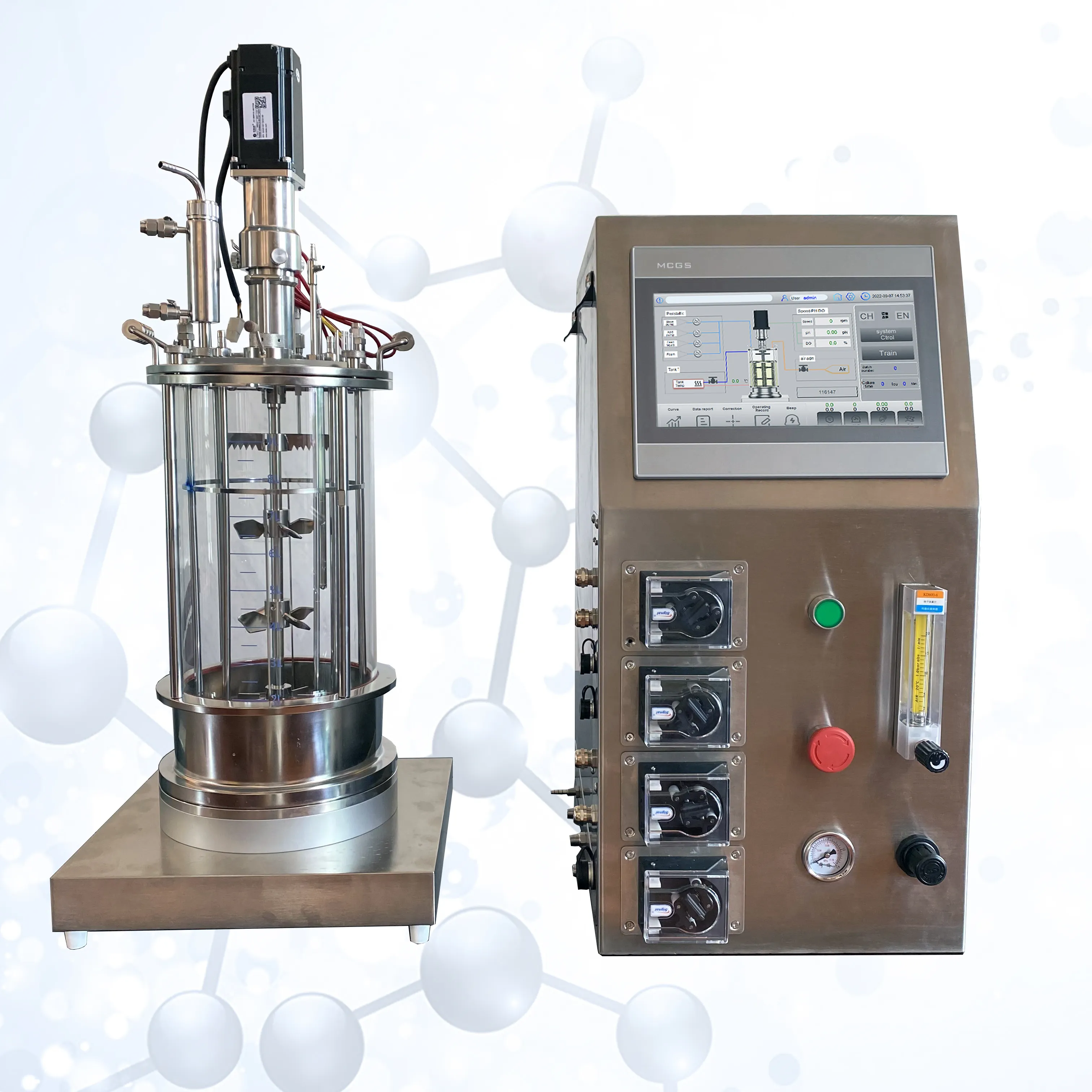 Laboratorium Fermenter/fertator 5L-10L (kualitas tinggi)