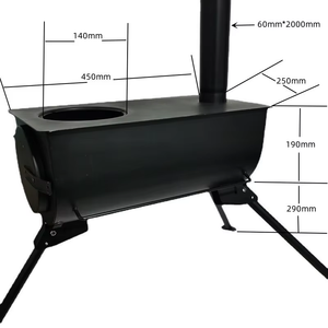 Oferta de Invierno: Estufa de Leña Plegable de Chapa Laminada en Frío para Exteriores, Calefacción para Tiendas de Campaña, Casete de 9 kg, para Picnic y Hogar, Venta al por Mayor - Product Image 2