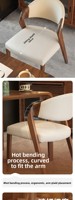 Meilleures ventes - Chaises de salle à manger modernes en bois de frêne et cuir Nappa - Chaises de salle à manger durables pour la maison, les meubles et les salons