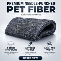 Feutre aiguilleté multi-usage 100 % polyester de poids moyen pour l'isolation acoustique automobile sur les panneaux de porte, les sols et les coffres