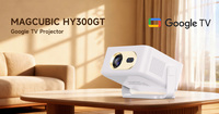 Mini Proyector Inteligente Magcubic HY300 con Google TV, Enfoque Automático, Android 14, 400ANSI, 720P Nativo, con Wifi, Portátil, para Cine en Exteriores