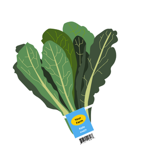 LOGO PUL Etiqueta de papel impresa Corbata torcida para frutas y verduras frescas Espárragos Brócoli Puerro Cebolla Zanahoria Paquete - Product Image 1