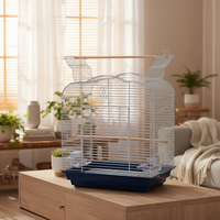 Cage à oiseaux en métal, design simple et robuste, écologique, revêtement poudré, facile à assembler, avec plateau en plastique – Vente en gros usine