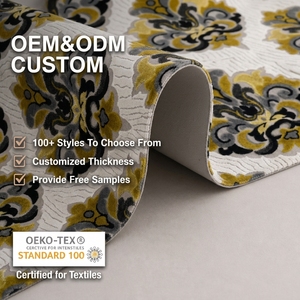 Tela de terciopelo cortado con diseño damasco vintage, 450 a 520 g/m², tejido de poliéster para tapicería de sofás, cortinas y hoteles en la UE - Product Image 2