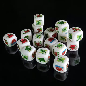 Échantillon <span class=keywords><strong>Gratuit</strong></span> - Dés Cubiques Personnalisés en Acrylique Imprimé D6 pour Jeux de Société <span class=keywords><strong>Monopoly</strong></span> - Multicolores, Faible MOQ - Product Image 3