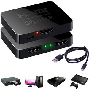 4K <span class=keywords><strong>HDMI</strong></span> Splitter Full HD 1080p Video <span class=keywords><strong>HDMI</strong></span> chuyển đổi 1 trong 2 out khuếch đại hiển thị kép cho HDTV DVD PS3 - Product Image 2