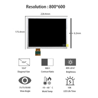 Panneau d'affichage TFT LCD AUO N104STN01.0 10,4 pouces 800*600 SVGA 400 Nits 60 broches RGB