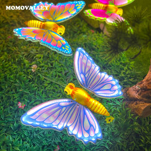 Papillons <span class=keywords><strong>3D</strong></span> Lumineux LED Flottants pour Noël, Décoration de Jardin Intérieur/Extérieur, Faible Consommation, Étanchéité IP46 - Product Image 3