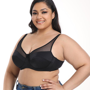 <span class=keywords><strong>Reggiseno</strong></span> Plus Size per Donne, Coppa Grande, Comfort con Ferretto, Spalline Larghe, Design <span class=keywords><strong>Non</strong></span> <span class=keywords><strong>Imbottito</strong></span>, Coppa Intera - Product Image 3