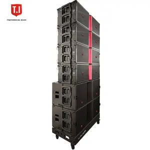 T.I Pro Audio Double 15 Inch 3-Way Passive Line Array System Speakers Professional Video Lighting Long Distance Sound Equipment