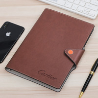 Carnet de notes A5 en cuir PU personnalisé avec logo, classeur à spirale 6 anneaux, 100 feuilles, idéal pour le bureau et les affaires