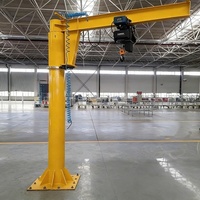 Mini-grue à flèche cantilever de 2 tonnes, rotation libre à 360 degrés, petite machine de levage pour la manutention de marchandises en atelier