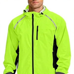Vestes de pluie pour hommes, imperméables, coupe-vent, légères, pliables, à capuche, 100% polyester, vente en gros OEM - Product Image 5