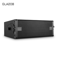 Haut-parleur de sonorisation compact à double ligne passive de 8 pouces GLA208, 1200W de puissance de crête, idéal pour les événements extérieurs et la location en église