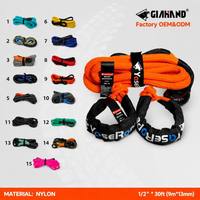 Kit de récupération 4x4 Giahand OEM, corde cinétique en nylon 8 tonnes, 13 mm x 9 m avec manille souple pour ATV, UTV, outils d'urgence tout-terrain