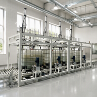 Machine de remplissage automatique à quatre têtes pour pesage au-dessus du niveau de liquide, idéale pour le remplissage de liquides dans l'industrie chimique
