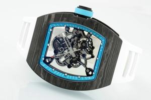 Montre mécanique automatique avec tourbillon en forme de barillet en alliage de titane et fibre de carbone, élégante et luxueuse pour homme. - Product Image 2