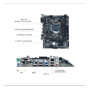 Материнская плата H510M | Высококачественная материнская плата LGA 1200 DDR4 Micro ATX для настольных ПК и игровых систем - Product Image 6
