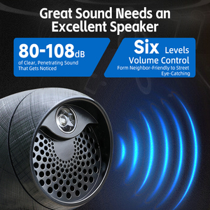 Campanello per Bicicletta Personalizzabile con Suono per Esterni, Impermeabile IP65, Ricaricabile 1200mAh, Luce Frontale Durevole per Bicicletta - Product Image 2