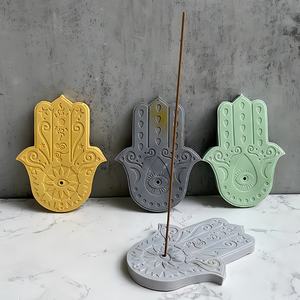 Fatima Hand Incense Burner Silicone Mold, <b>Resin</b> Cups Plates Handicrafts, Decorative Items, Diy Colored Art <b>Resin</b> Molds - Product Image 1