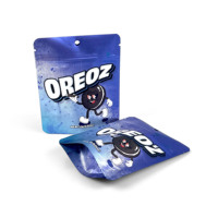Sac refermable personnalisé anti-enfants pour biscuits, herbes, tabac, sac souple au toucher doux, sac en aluminium Mylar 3,5g