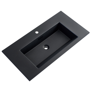 Moderni 610mm 810mm 1010mm 1210mm lavelli in resina nera opaca lavelli in resina epossidica al mercato europeo Australia USA - Product Image 2