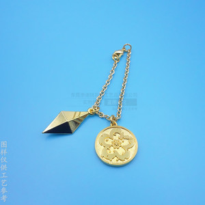 <b>Anime</b> Metal <b>Keychain</b> Pendant 20mm Gold Plated Custom Logo Gift Promotional Accessory - Product Image 1