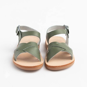 Comfort Imbottito Suola In <span class=keywords><strong>Gomma</strong></span> Croce Cinturino In Pelle Morbida Estate Delle Ragazze Bambini <span class=keywords><strong>Sandali</strong></span> - Product Image 2