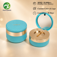 Étui à coussin d'air personnalisé de 15 g, bleu clair, emballage cosmétique rond de luxe, vente directe d'usine