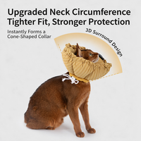 Collier de récupération pour chien et chat, convertible, réglable, imperméable, à motif écossais floral, type donut, protection de cou post-opératoire, anti-léchage et anti-morsure