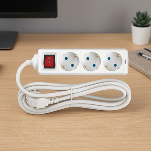 Enchufe Múltiple con Cable e Interruptor, 3 Tomas, 3m, Color BLANCO, 16A 250V (Simon BM712303) - Product Image 3