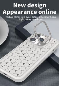 TPU doux motif nid d'abeille support de refroidissement coque de téléphone chargeur <span class=keywords><strong>sans</strong></span> <span class=keywords><strong>fil</strong></span> caméra béquille pour <span class=keywords><strong>huawei</strong></span> p20 p30 <span class=keywords><strong>p40</strong></span> p50 p60 lite - Product Image 4