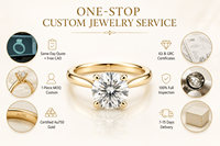 Bague de fiançailles solitaire en or 18 carats bicolore avec diamant taille brillant à 6 griffes, cadeau de mariage, vente en gros