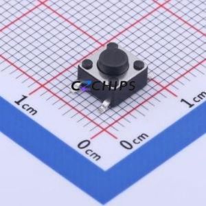 KH-6X6X4.3H-STM Tactile Switch SMD-4P,6x6mm Switch Single Pole Single Throw Round Button Vertical Mount 6mm - Product Image 1