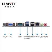 Carte mère de bureau ITX LIMYEE Intel Bay Trail N2840 DDR3L 8 Go USB3.2 VGA EDP/LVDS SATA DC 4PIN pour contrôle industriel et PC de bureau