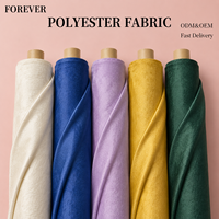 Tissu en polyester 100% de 140g, velours d'acétate lisse, effet froissé à la main, coupe oversize, pour vêtements de style interchangeable