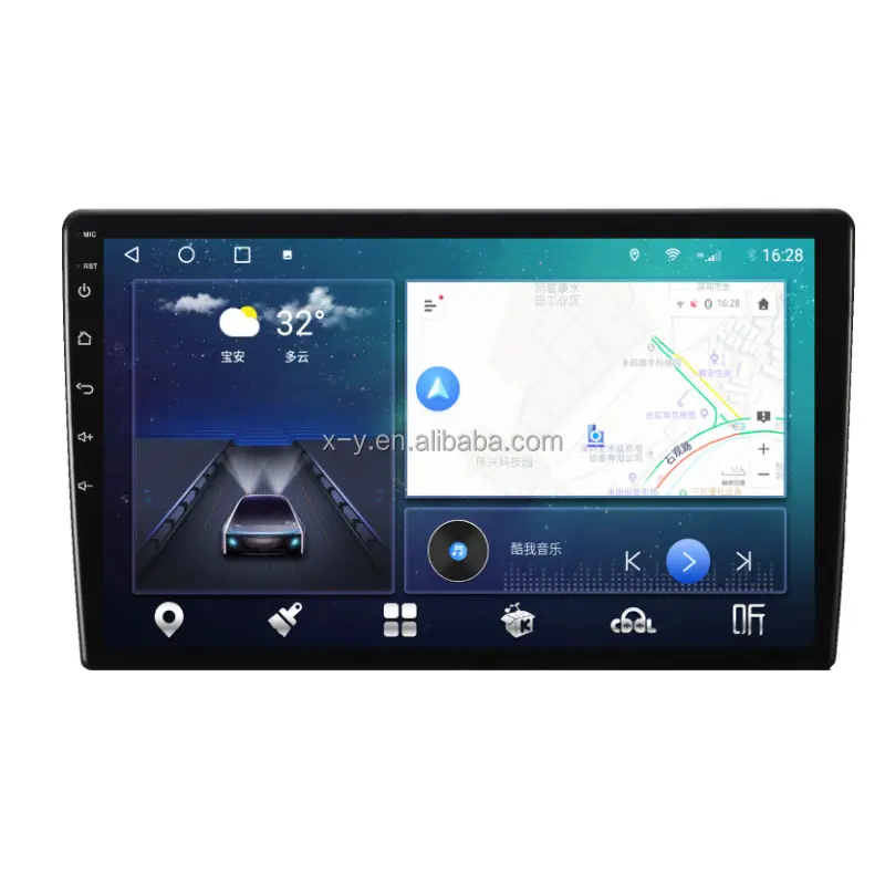 Android car display touch screen 2.5D can be connected to 4-way panoramic control system