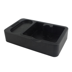 Caja de desechos para café espresso clásica de color negro con función dual de almacenamiento y apisonador, con contenedor extraíble - Product Image 5