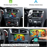 Module sans fil AUTOABC CarPlay Android Auto pour Peugeot Citroën SMEG MRN 208 308 508 3008 & C4 DS3 DS5 compatible avec caméra de recul