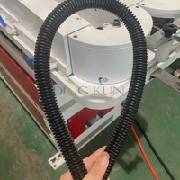 Máquina automática de un solo tornillo PLC de gran venta para fabricar tubos corrugados de PVC de pared simple de plástico PE flexible