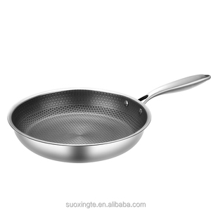 Poêle à frire à induction antiadhésive en nid d'abeille en acier inoxydable 410 - Product Image 4