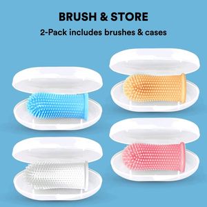 Soft Durable BPA Free Transparent Baby Silicone Finger Toothbrush Infant Oral <b>Cleaner</b> Brush - Product Image 3
