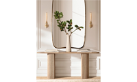 Table Console moderne en chêne en bois massif de luxe pour salon chambre d'hôtel planche MULHOLLAND de haute qualité