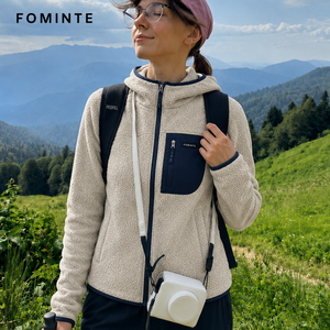 Veste Softshell Imperméable d'Extérieur pour <span class=keywords><strong>Femme</strong></span>, Couleur Unie, Doublure Polaire Contrastante, Idéale pour la <span class=keywords><strong>Randonnée</strong></span> et le Trekking (Vente en Gros) - Product Image 6