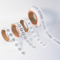 Étiquette NFC adhésive ronde programmable moins chère, diamètre 25 mm, compatible puce 213, 13,56 MHz