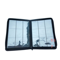Carpeta de Cartas Coleccionables de Cuero PU de 9 Bolsillos con Diseño de Cremallera Personalizable para 360 Cartas como Álbum de Fotos de Tarjetas de Colección