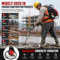 Vibreur à béton portatif à moteur thermique, type insertion, haute efficacité pour la construction en béton