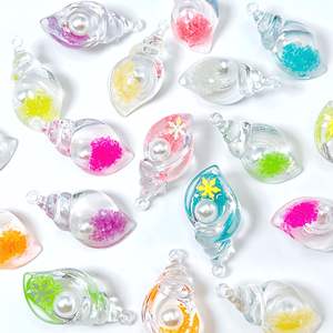Accesorios de Joyería Acrílicos, Diseño Popular, Coloridos, Luminosos, Mini Concha, para Llavero, Bolso, Pendientes, Colgante, DIY - Product Image 5
