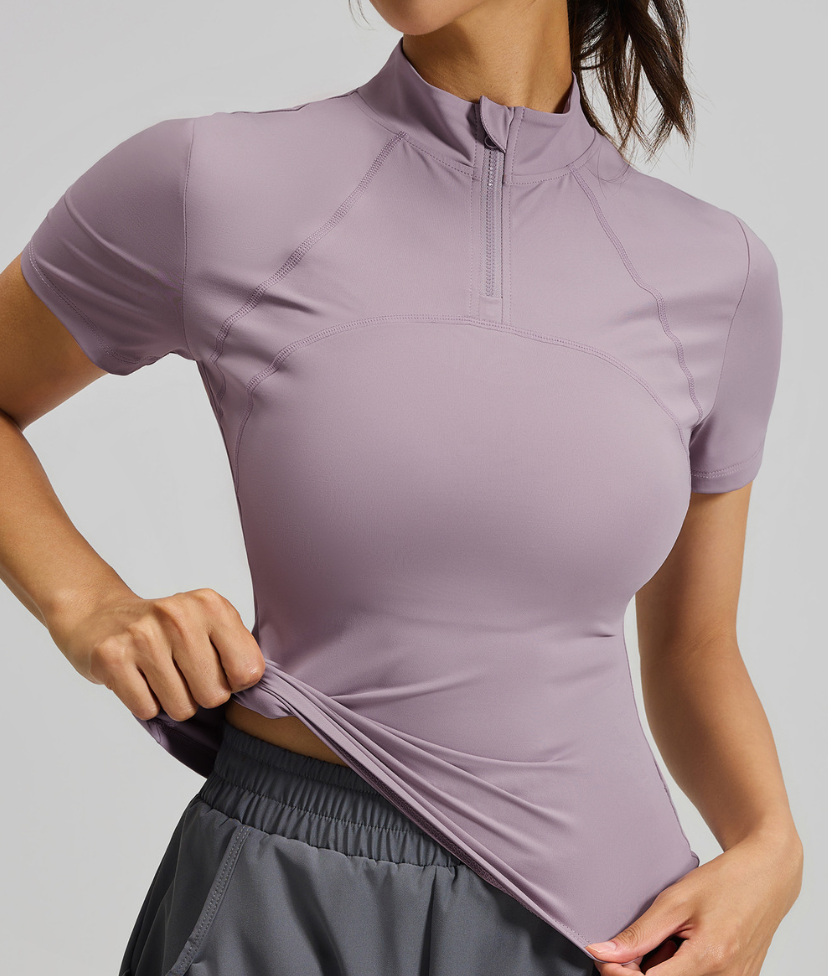 Women's Summer Crew Neck Sporty Slimming Yoga Top - Breathable, Loose, Versatile Short-Sleeve Sports T-Shirt